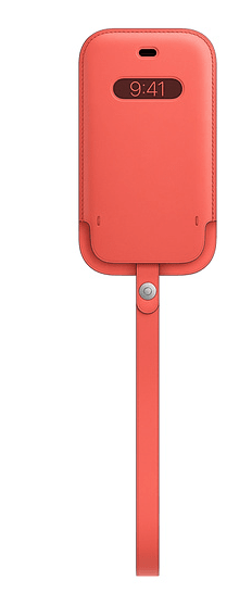 Apple kožený návlek s MagSafe iPhone 12 Pro Max, ružová, MHYF3ZM / A